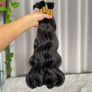 12A Bulk Hair Body Wave Human Hair Extensions 100g/piece