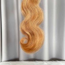 Honey Blonde Hair Body Wave Human Hair Weft 100g / piece