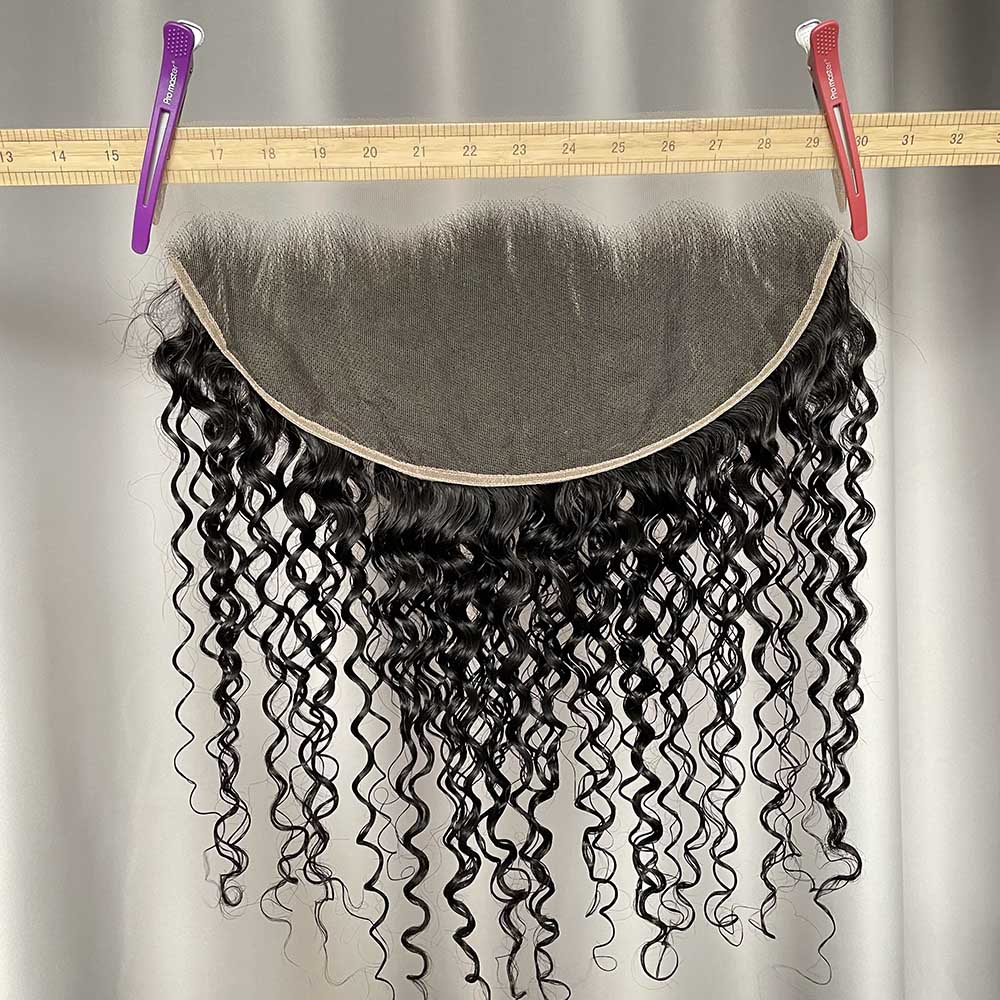 13x6 Lace Frontal Water Wave Human Hair Natural Color