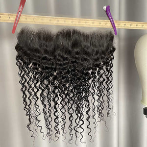 13x6 Lace Frontal Water Wave Human Hair Natural Color