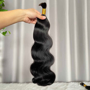 12A Bulk Hair Body Wave Human Hair Extensions 100g/piece