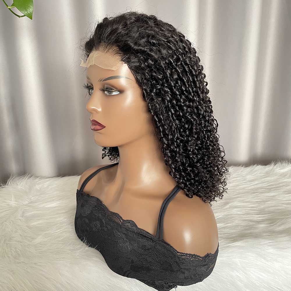 Pixie Curly Wig 4x4 Closure Human Hair Lace Wig