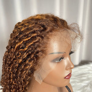 SDD Pixie Curl Wig p4/30 Human Hair 13x4 Lace Frontal Wigs