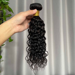 9A Water Wave Hair Bundles Natural Color Virgin Human Hair Weft Free Shipping