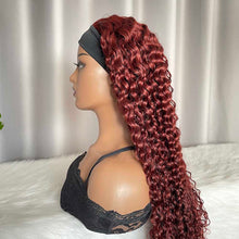 Headband Wig Water Wave Human Hair Wigs Color 33 Curly Hair