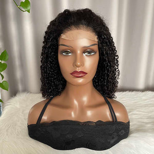 Pixie Curly Wig 4x4 Closure Human Hair Lace Wig