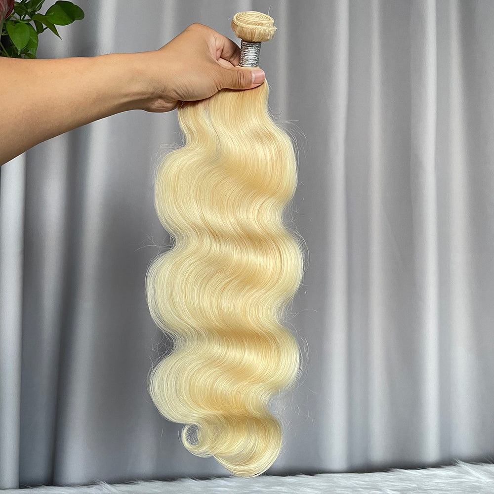 12A 613 Blonde Body Wave Human Hair Bundles 100g Wavy Extensions